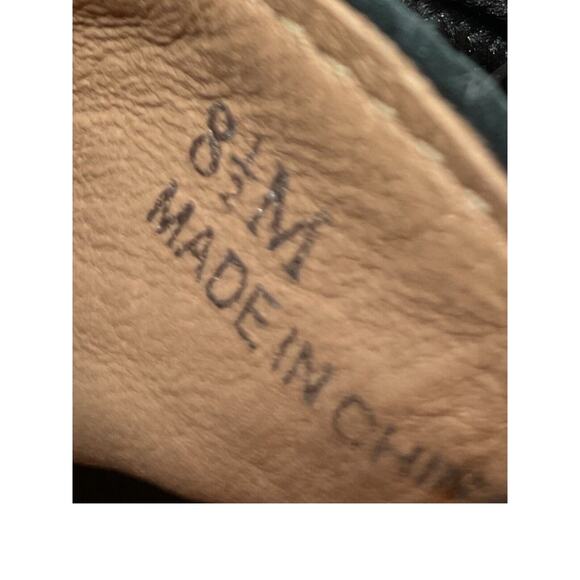 LINEA PAOLO BOOTIES 8.5 M Black Hidden Wedge Sneaker Zip Lace Up Street Style - Picture 2 of 15